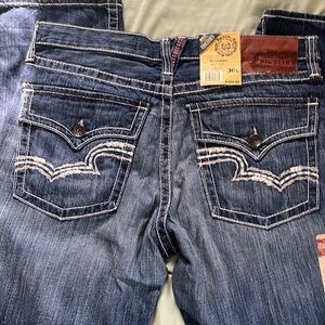 Big Star Blue Boot Cut Jeans with Contrast Stitching